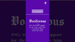 Vociferous vocabulary 107Only English Lit english englishliterature onlyenglishlit [upl. by Nenerb298]