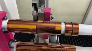 Kapton tape cutting by double shafts cutting machine furimach [upl. by Catha]