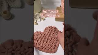 Macrame heart tutorial beginner friendly macrame macrametutorial macramecoaster macrameheart [upl. by Argile]