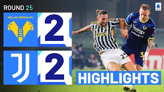 VERONAJUVENTUS 22  HIGHLIGHTS  Juve held back in 4goal thriller  Serie A 202324 [upl. by Aixela181]