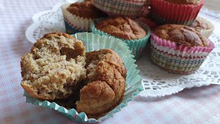 MAGDALENAS DE AVENA Y PLÁTANO 🥧 Muy saludables y sin azúcar añadido nuberosaylila [upl. by Ardnazil]