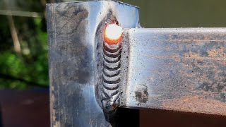 not everyone knows why no welders talk about this secret  thin square tube vertical welding [upl. by Finny]