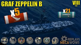 Graf Zeppelin B 5 Kills amp 144k Damage  World of Warships Gameplay [upl. by Gen]