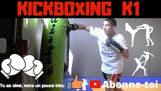 👊 ENCHAINEMENT COMPLET DE KICKBOXING AU SAC DE FRAPPE [upl. by Lole]