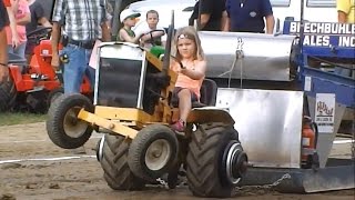 Garden Tractor Pull at Fair  Washington County Pa 2016 [upl. by Rabiah]