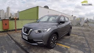 Todos os Detalhes do Nissan Kicks 2017  Falando de Carro [upl. by Nappie]