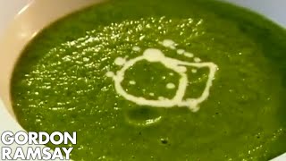 Minted Pea and Watercress Veloute  Gordon Ramsay [upl. by Imailiv]