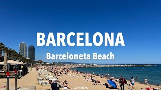 Barceloneta Barcelona 🌴 4K Beachwalk  Spain 🇪🇸  Mai 2024 barcelona barceloneta [upl. by Poppas]