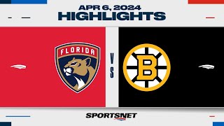 NHL Highlights  Panthers vs Bruins  April 6 2024 [upl. by Enytsirk222]