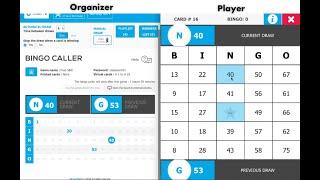 How to play a free virtual bingo game with virtual cards with Bingo Maker [upl. by Aleet]