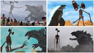 All Siren Head Monsters In Real Life Vs Godzilla [upl. by Antons]