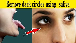 How to remove dark circles using saliva  eye facts  short [upl. by Aharon]