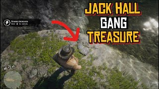 RDR2  Jack Hall Gang Map Walkthrough  Two Gold Bars Worth 1000  Step by Step Guide to Treasure [upl. by Aynotel]