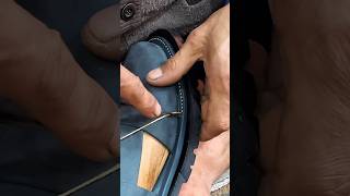 How to Restore Leather shoes with simple Needle italianleathershoes shoes leatherworks handmade [upl. by Eitsym754]