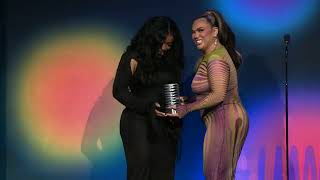 Parris Goebel presents SZA with Webby Artist of the Year at the 27th Webby Awards [upl. by Refinej]