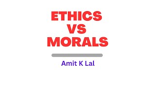 Ethics vs Moral  Business Ethics  RBI Grade B [upl. by Ellahcim152]