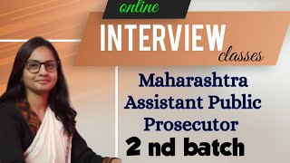 Assistant Public Prosecutor Online interview preparation Maharashtra [upl. by Phillada936]