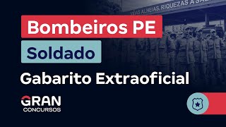 Concurso Bombeiros PE Soldado  Gabarito Extraoficial [upl. by Ettenuj491]