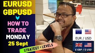 EURUSD Analysis Monday 25 Sept  GBPUSD Analysis Monday 25 Sept  EURUSD Strategy  GBPUSD Strategy [upl. by Aime727]