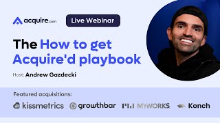 Playbook How to get Acquired with Andrew Gazdecki [upl. by Norrag]