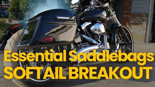 HarleyDavidson Softail Breakout Motorcycle Saddlebags Review  vikingbagscom [upl. by Torry200]