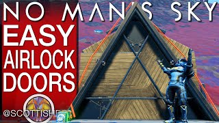 Easy Airlock Doors 3 amp 4 Sides How To Build Guide  No Mans Sky Update 2024  NMS Scottish Rod [upl. by Schaaff]