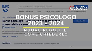 Nuove regole per il Bonus psicologo Come chiederlo [upl. by Jarlen]