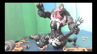 Marvels SpiderMan stop motion spiderman vs venom [upl. by Aindrea]