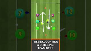 Passing Control and Dribbling Football Drills  Soccer Drills soccerdrills footballdrills [upl. by Kari]