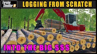 Never Made This Much Logging Before  Logging From Scratch 84  Farming Simulator 2019  FDR Logging [upl. by Trakas354]