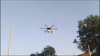 Drones spraying insecticides in rice fields  Field View [upl. by Nairam]