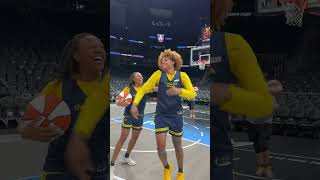 NaLyssa Smith amp Caitlin Clark Both Nail Halfcourt Shot After Shootaround in Atlanta  Indiana Fever [upl. by Nisbet350]