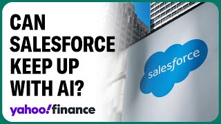 Salesforce stock plummets on concerns company is falling behind on AI [upl. by Goldin615]