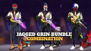 TOP 15 BEST DRESS COMBINATION WITH JAGGED GRIN BUNDLE  NEW BOOYAH PASS BUNDLE 😀 [upl. by Nilyac]