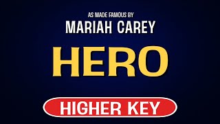 Mariah Carey  Hero  Karaoke Higher Key [upl. by Yrotciv]