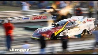 NHRA TOP FUEL DRAGSTER VS NITRO FUNNYCAR KARAMESINE VS WILKERSON CORDOVA [upl. by Atirac]