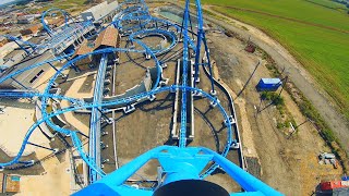 Premier Test  Abyssus Double Launch Coaster  POV  NEW 2021  Energylandia  Aqualantis [upl. by Vlada]