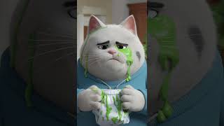 Kitten has a slime in his diaper🙀 aicats shorts amazing cartoon foreyou aistory cat aicat [upl. by Notrem]