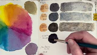 Watercolour Mixing SuperGranulating Chromatic Black with Schmincke French Ultramarine [upl. by Aleakcim]