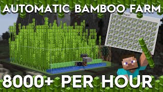 Minecraft Bamboo Farm  8500 Per Hour  Easy Build 120 [upl. by Harberd]