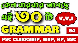 PSC Clerkship  KP  WBP  Most Important English Grammars Class  54 [upl. by Kara]