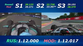 Russell 2024 Canada Pole Lap VS F1 2024 Mod by SM [upl. by Viviene]