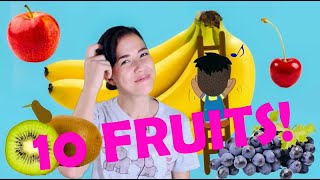 Lets Learn 10 FruitsWhat is itEducational Videos For Kidsくだものの英語を学ぼう！｜幼児向け知育動画｜子ども向け知育アニメ｜ [upl. by Ahsatak]