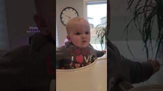 Babbling and Giggles Baby Milas Talk Show Cute Video [upl. by Euqitsym]