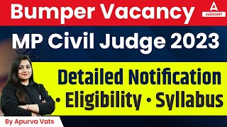 MP Civil Judge Vacancy 2023 Out  MP Judiciary Notification  MPCJ  MP Judicial Services [upl. by Oznola]