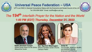 194th Interfaith Prayer for the Nation and the World [upl. by Cloe]