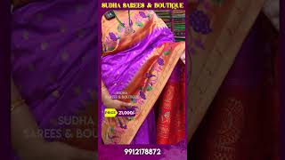 New Paithani Pattu Sarees Collection  Sudha Sarees  Beautiful Collection [upl. by Belding455]