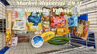 Almanyada aylık market alışverişi 1  VlogmasYılbaşı arası [upl. by Enialahs]