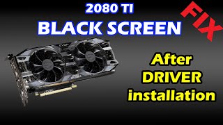 graphics card black screen after installing drivers [upl. by Trilbi]