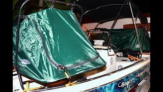 Kamp Rite Original Tent CotBoat CampingOvernight Stay on a Small Boat [upl. by Wehttam]